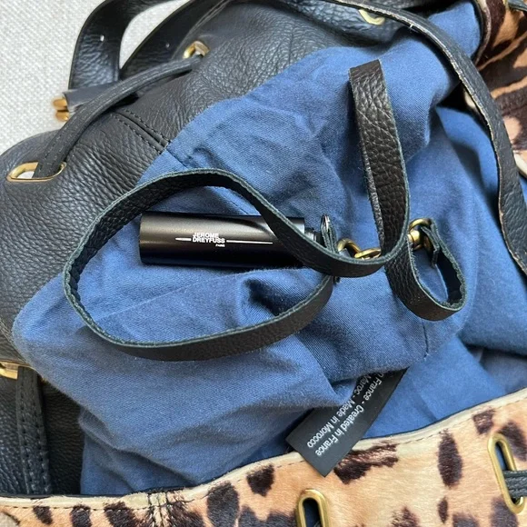 Jerome Dreyfuss Leopard Alain Haircalf Hobo Bag - Picture 12 of 16